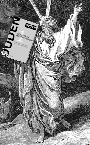 Moses präsentiert die gesetzestafeln
